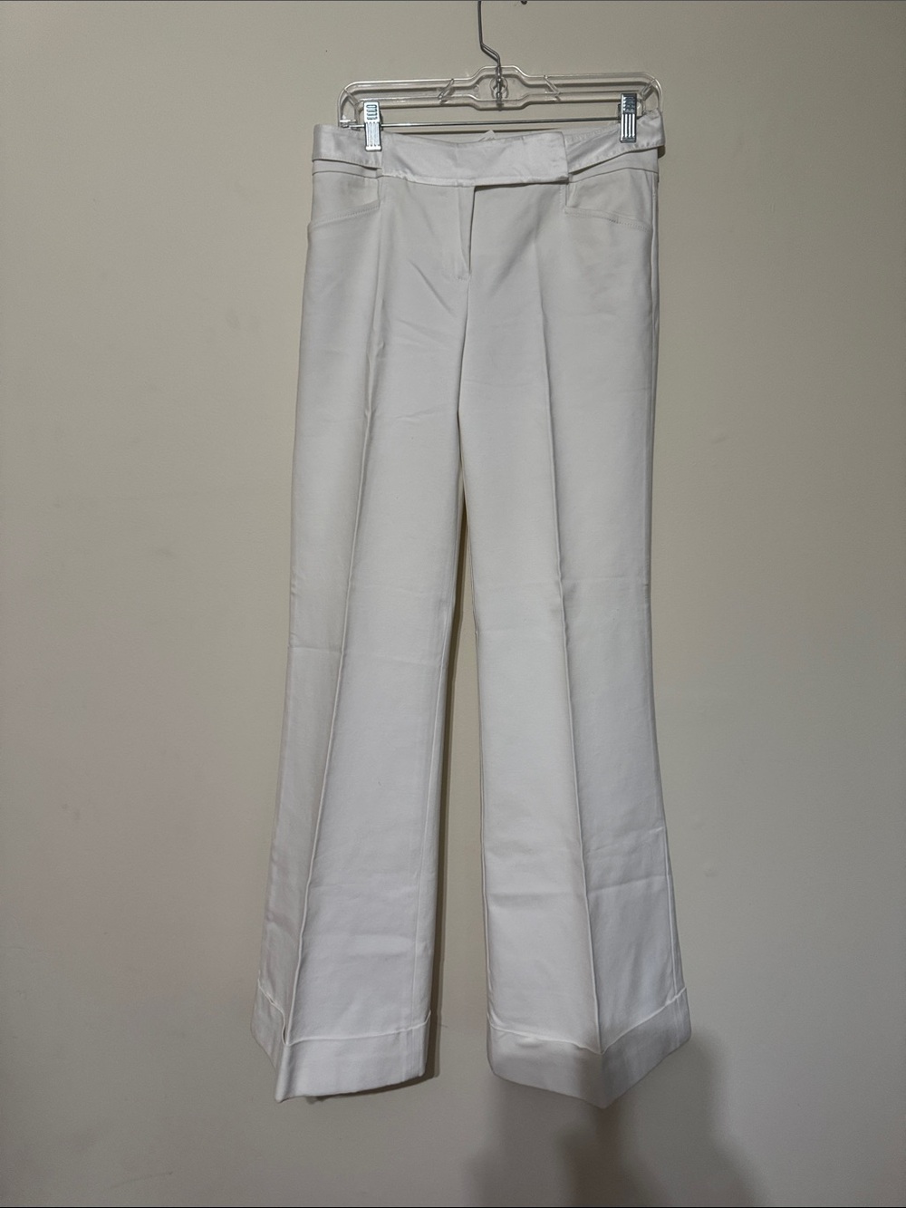Marciano Cream Wide-Leg Dress Pants